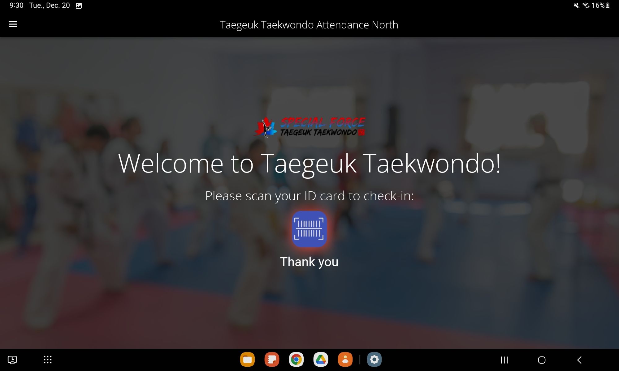 The home screen for the Student Attendance app.